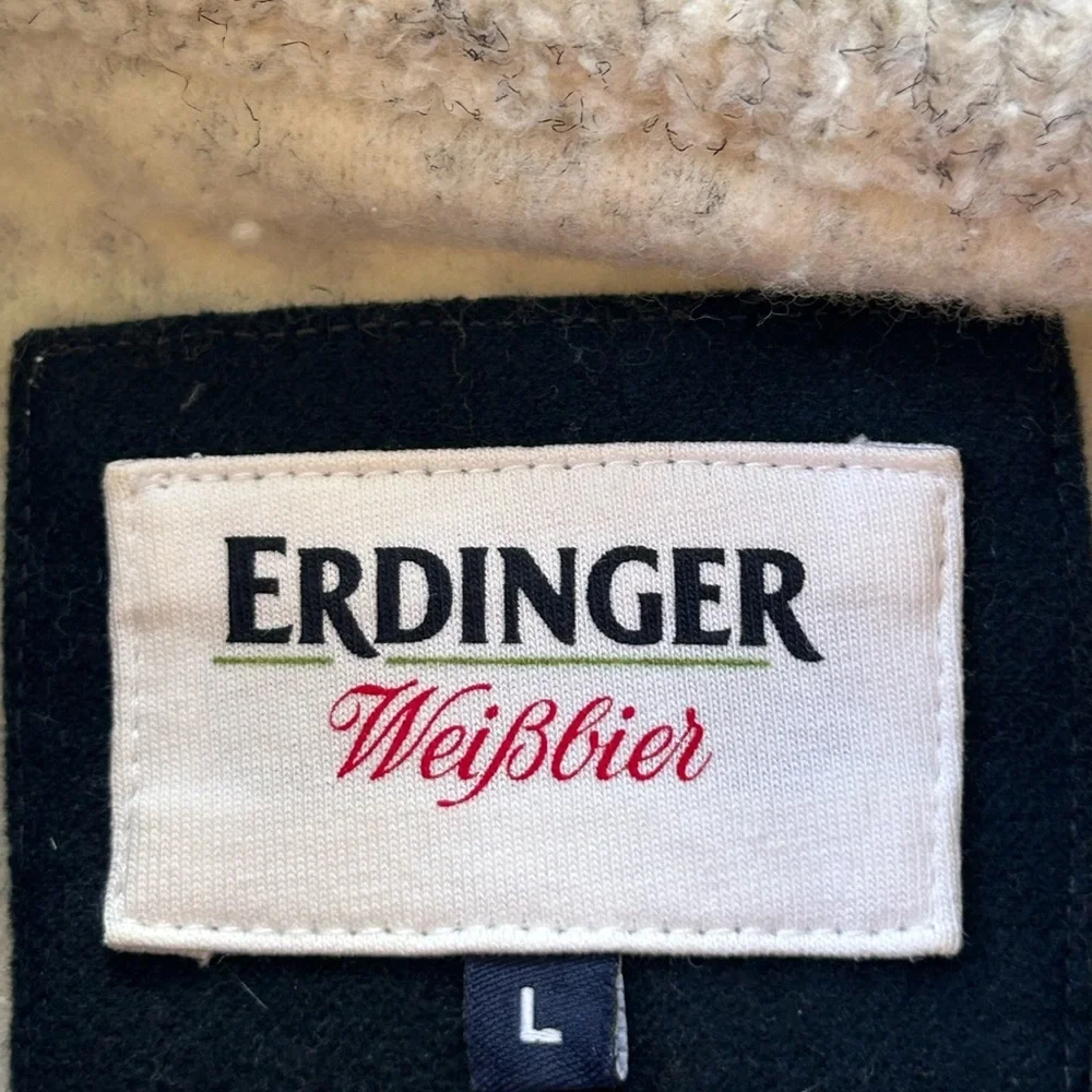 Erdinger Weissbier vtg . Fleece pullover sz Large